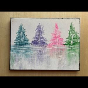 Rainbow Trees Painting by Ryanchristyarts
